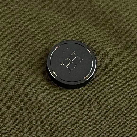 HAUTE HIPPIE • Olive Green Cropped Drawstring Trench Jacket, S - Picture 13 of 16